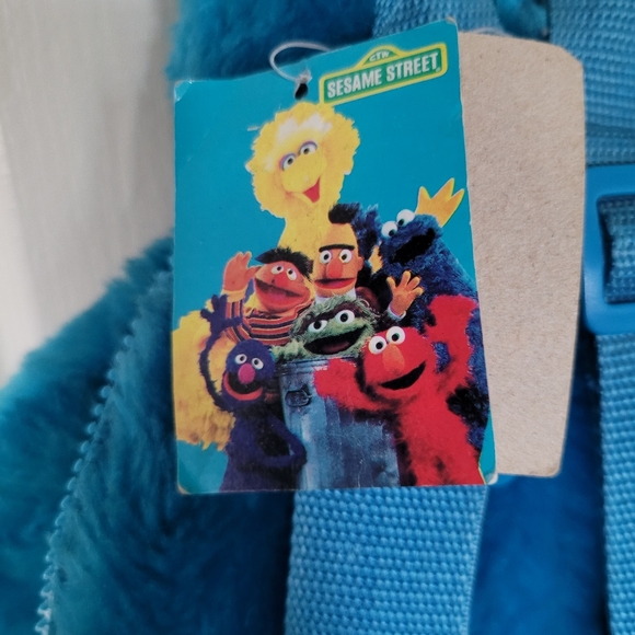 Vintage 1997 Cookie Monster Plush Backpack - Picture 6 of 14